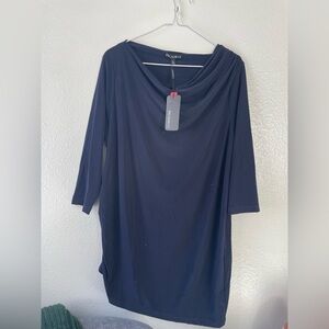 Picadilly Fashion Navy Blue Blouse